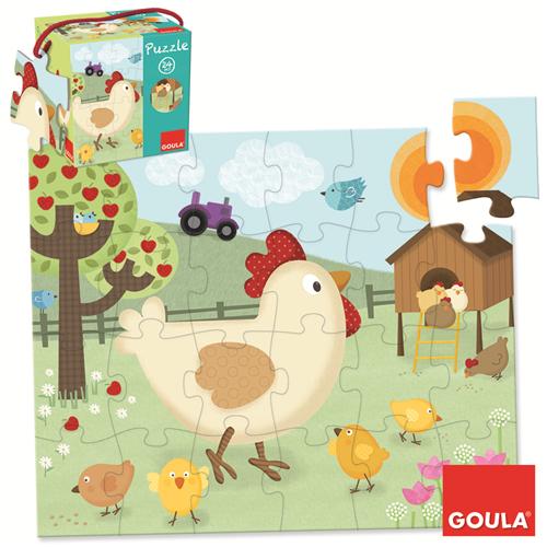 Goula Puzzle Poule 24 pièces